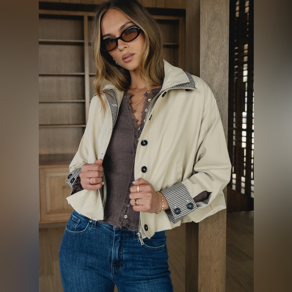 böhme Colette Oversized Trench Jacket in Khaki